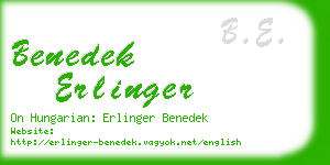 benedek erlinger business card